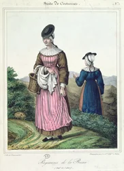 Costumes paysans de la région de la Bresse, 1845